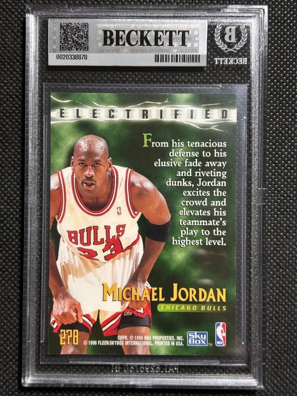 1995-96 Skybox Premium Electrified #278 Michael Jordan BGS 8.5 NM-MINT+ BULLS